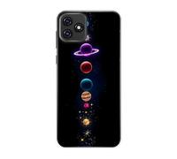 Sunrive Coque Compatible avec Blackview Oscal C20/C20 Pro, TPU Silicone Étui Housse Protecteur Souple Gel Transparent Back Cover Mignon Motifs Antichoc Case(Sphère Cosmique)
