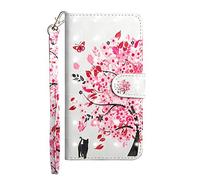 Sunrive Coque Compatible avec Fairphone 5, Housse Mignon Étui avec Fonction de Support Etui Protecteur Protection Portefeuille Cas Magnétique PU Cuir(Chat l'arbre)