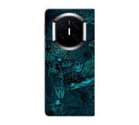 Sunrive Coque Compatible avec Huawei Mate X7, PC Étui Housse Protecteur Transparent Back Cover Mignon Motifs Antichoc Case(Univers mathématique)