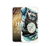 Sunrive Coque Compatible avec Meizu M5C, Silicone Étui Housse Protecteur Souple Gel Transparent Back Case(Q Chat 2)+ Stylet OFFERTS