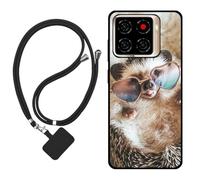 Sunrive Coque Compatible avec Nubia A56/ZTE Blade A56,TPU Étui Housse Protecteur Mat Back Cover Mignon Motifs Case(hérisson)+1x Universelle Dragonne