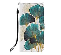 Sunrive Coque Compatible avec Nubia V80 Pro/ZTE Blade V80 Pro, Housse Mignon Étui avec Fonction de Support Etui Protecteur Protection Portefeuille Cas Magnétique PU Cuir(Q Feuille de Lotus)