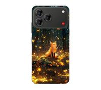 Sunrive Coque Compatible avec Nubia V80 Pro/ZTE Blade V80 Pro, TPU Silicone Étui Housse Protecteur Souple Gel Transparent Back Cover Mignon Motifs Antichoc Case(Renard dans la Jungle)