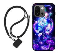Sunrive Coque Compatible avec Oneplus 13S/13T,TPU Étui Housse Protecteur Mat Back Cover Mignon Motifs Case(Roses,Papillon,Fleur)+1x Universelle Dragonne