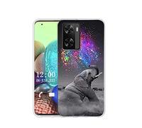 Sunrive Coque Compatible avec Oppo A57s, Silicone Étui Housse Protecteur Souple Gel Transparent Back Case(Q Éléphant 2)+ Stylet OFFERTS