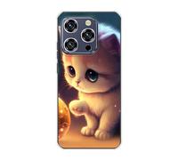Sunrive Coque Compatible avec Oukitel WP52, TPU Silicone Étui Housse Protecteur Souple Gel Transparent Back Cover Mignon Motifs Antichoc Case(Chat, Boule)