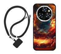 Sunrive Coque Compatible avec OUKITEL WP55 Pro,TPU Étui Housse Protecteur Mat Back Cover Mignon Motifs Case(Nuages,Lune,Ciel)+1x Universelle Dragonne