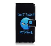 Sunrive Coque Compatible avec Realme P4X 4G/5G/Oneplus Nord CE6Lite, Housse Mignon Étui avec Fonction de Support Etui Protecteur Protection Portefeuille Cas Magnétique PU Cuir(T La colère)