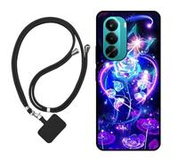 Sunrive Coque Compatible avec Realme P4X 4G/5G/Oneplus Nord CE6Lite,TPU Étui Housse Protecteur Mat Back Cover Mignon Motifs Case(Roses,Papillon,Fleur)+1x Universelle Dragonne