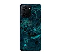 Sunrive Coque Compatible avec TCL K33 5G/TCL K32 5G, TPU Silicone Étui Housse Protecteur Souple Gel Transparent Back Cover Mignon Motifs Antichoc Case(Univers mathématique)