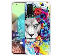 Sunrive Coque Compatible avec Wiko Power U20, Silicone Étui Housse Protecteur Souple Gel Transparent Back Case(X Lion)+ Stylet OFFERTS