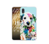 Sunrive Coque Compatible avec WIKO Y51, Silicone Étui Housse Protecteur Souple Gel Transparent Back Case(Q Chien 2)+ Stylet OFFERTS