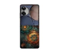 Sunrive Coque Compatible avec Xiaomi Mix Flip, PC Étui Housse Protecteur Transparent Back Cover Mignon Motifs Antichoc Case(Totem)