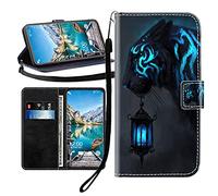 Sunrive Coque Compatible avec ZTE Blade A35E, Housse Mignon Étui avec Fonction de Support Etui Protecteur Protection Portefeuille Cas Magnétique PU Cuir(Tigre Noir B1)