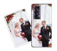 Sunrive Coque personnalisée Compatible avec Honor Magic V2, Personnalisable avec Votre Propre Image, PhotoTexte, DIY HD Étui[Bordure TPU+Dos Acrylique Design]