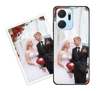 Sunrive Coque personnalisée Compatible avec Honor Play 7T/Honor X7a, Personnalisable avec Votre Propre Image, PhotoTexte, DIY HD Étui[Bordure TPU+Dos Acrylique Design]