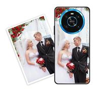 Sunrive Coque personnalisée Compatible avec Honor X9 4G/Magic 4 Lite, Personnalisable avec Votre Propre Image, PhotoTexte, DIY HD Étui[Bordure TPU+Dos Verre Trempé Design]+Protection Écran
