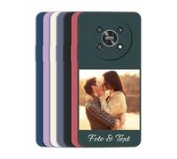Sunrive Coque personnalisée Compatible avec Huawei Honor Magic 4 Pro,avec Votre Propre Image, Photo,Texte, DIY Silicone Étui Housse Protecteur Souple Gel Mat Étui Back Case + 1x Universelle Cordon