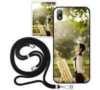 Sunrive Coque personnalisée Compatible avec Huawei Y5 2019, Personnalisable avec Votre Propre Image, Photo Texte, DIY Silicone Étui Housse Protecteur Souple Gel Mat Back Case