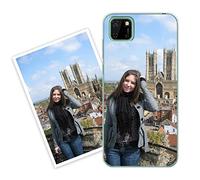 Sunrive Coque personnalisée Compatible avec Huawei Y5p 2020, Personnalisable avec Votre Propre Image, PhotoTexte, DIY Silicone Étui Housse Protecteur Souple Gel Transparent Back Case
