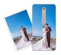 Sunrive Coque personnalisée Compatible avec Nokia 6.1/Nokia 6 Version 2018, Personnalisable avec Votre Propre Image, PhotoTexte, DIY Silicone Étui Housse Protecteur Souple Gel Transparent Back Case