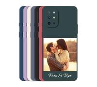 Sunrive Coque personnalisée Compatible avec OnePlus 8T,avec Votre Propre Image, Photo,Texte, DIY Silicone Étui Housse Protecteur Souple Gel Mat Étui Back Case + 1x Universelle Cordon