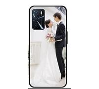 Sunrive Coque personnalisée Compatible avec Oppo A16k/A16e, Personnalisable avec Votre Propre Image, PhotoTexte, DIY HD Étui[Bordure PC+Dos Acrylique Design]