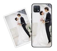 Sunrive Coque personnalisée Compatible avec Oppo A17, Personnalisable avec Votre Propre Image, PhotoTexte, DIY HD Étui[Bordure PC+Dos Acrylique Design]