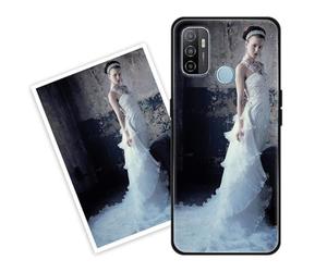 Sunrive Coque personnalisée Compatible avec Oppo A32/A53(2020)/A11S(2021), Personnalisable avec Votre Propre Image, PhotoTexte, DIY HD Étui[Bordure PC+Dos Acrylique Design]