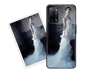 Sunrive Coque personnalisée Compatible avec Oppo A58 4G, Personnalisable avec Votre Propre Image, PhotoTexte, DIY HD Étui[Bordure PC+Dos Acrylique Design]
