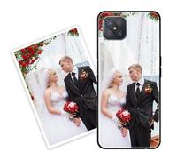 Sunrive Coque personnalisée Compatible avec Oppo A92s/Reno4 Z 5G, Personnalisable avec Votre Propre Image, PhotoTexte, DIY HD Étui[Bordure TPU+Dos Acrylique Design]