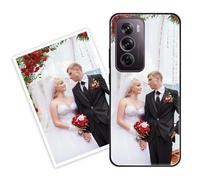 Sunrive Coque personnalisée Compatible avec Oppo Reno12 Pro, Personnalisable avec Votre Propre Image, PhotoTexte, DIY HD Étui[Bordure PC+Dos Acrylique Design]