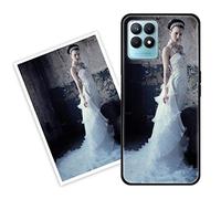 Sunrive Coque personnalisée Compatible avec Realme 8i, Personnalisable avec Votre Propre Image, PhotoTexte, DIY HD Étui[Bordure TPU+Dos Verre Trempé Design]+Protection Écran