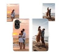 Sunrive Coque personnalisée Compatible avec Redmi A5, Personnalisable avec Votre Propre Image,Photo,Texte,DIY Leather Housse Étui PU Cuir + Tour de Cou Telephone Universelle