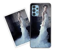 Sunrive Coque personnalisée Compatible avec Samsung Galaxy A32 5G/M32 5G, Personnalisable avec Votre Propre Image, PhotoTexte, DIY HD Étui[Bordure PC+Dos Acrylique Design]