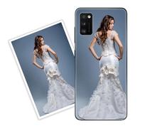 Sunrive Coque personnalisée Compatible avec Samsung Galaxy A42/M42 5G, Personnalisable avec Votre Propre Image, PhotoTexte, DIY HD Étui[Bordure PC+Dos Acrylique Design]