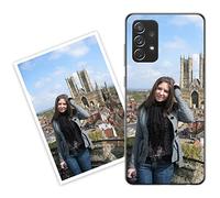 Sunrive Coque personnalisée Compatible avec Samsung Galaxy A72, Personnalisable avec Votre Propre Image, PhotoTexte, DIY Silicone Étui Housse Protecteur Souple Gel Transparent Back Case