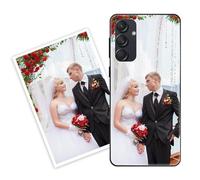 Sunrive Coque personnalisée Compatible avec Samsung Galaxy M35 5G, Personnalisable avec Votre Propre Image, PhotoTexte, DIY HD Étui[Bordure PC+Dos Acrylique Design]