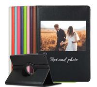 Sunrive Coque personnalisée Compatible avec Samsung Galaxy Tab A7 10.4" 2020/2022,Etui Rotatif 360,Personnalisable avec Votre Propre Image,Texte,Nom DIY Housse Protection PU Cuir