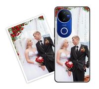 Sunrive Coque personnalisée Compatible avec Vivo V60 Lite 5G, Personnalisable avec Votre Propre Image, PhotoTexte, DIY HD Étui[Bordure PC+Dos Acrylique Design]