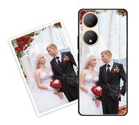 Sunrive Coque personnalisée Compatible avec Vivo Y19s 4G/Y29 5G/Y19s Pro 4G, Personnalisable avec Votre Propre Image, PhotoTexte, DIY HD Étui[Bordure PC+Dos Acrylique Design]