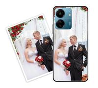 Sunrive Coque personnalisée Compatible avec Xiaomi Poco C65 4G, Personnalisable avec Votre Propre Image, PhotoTexte, DIY HD Étui[Bordure PC+Dos Acrylique Design]