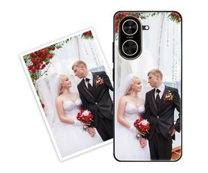 Sunrive Coque personnalisée Compatible avec Xiaomi Poco C71, Personnalisable avec Votre Propre Image, PhotoTexte, DIY HD Étui[Bordure TPU+Dos Acrylique Design]