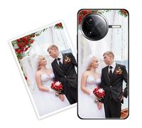 Sunrive Coque personnalisée Compatible avec Xiaomi Poco F7 Ultra, Personnalisable avec Votre Propre Image, PhotoTexte, DIY HD Étui[Bordure TPU+Dos Verre Trempé Design]+Protection Écran