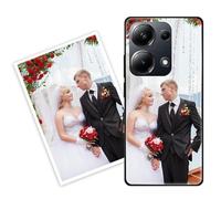 Sunrive Coque personnalisée Compatible avec Xiaomi Poco M6 Pro 4G, Personnalisable avec Votre Propre Image, PhotoTexte, DIY HD Étui[Bordure PC+Dos Acrylique Design]