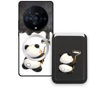 Sunrive Coque Portefeuille pour Honor Magic3ProPlus avec Porte-Cartes Magnétique Amovible, Étui Porte Carte Mignon avec Support, Coque Antichoc avec Porte Carte, Protection Smartphone- Panda