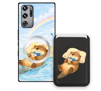 Sunrive Coque Portefeuille pour Nubia RedMagic9S Pro avec Porte-Cartes Magnétique Amovible,Étui Porte Carte Mignon avec Support Vidéo,Coque Antichoc avec Porte Carte,Protection Smartphone- Panda