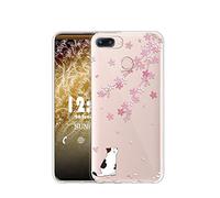 Sunrive Coque pour OnePlus 5T, Silicone Étui Housse Protecteur Souple Gel Transparent Back Case(TPU Fleur Rose 2)+ Stylet OFFERTS