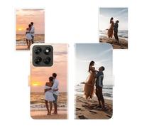 Sunrive Funda Personalizada Compatible Con Motorola G77, Cuero Protectiva Carcasa Personalizable Para tu móvil Con Foto Imagen Frase o Texto + Cuerda Para móvil Universal