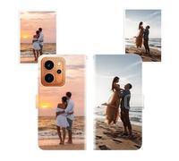 Sunrive Funda Personalizada Compatible Con Realme P4 Power 5G, Cuero Protectiva Carcasa Personalizable Para tu móvil Con Foto Imagen Frase o Texto + Cuerda Para móvil Universal